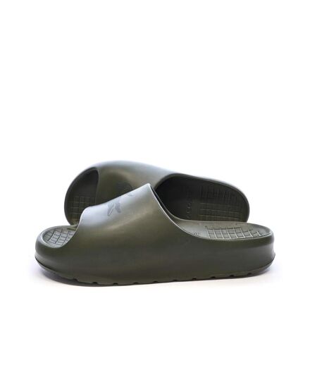 Claquettes kaki lacoste serve slide 2.0