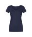 T-shirt Femme Bleu Marine Français X.O By Promodoro-1