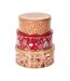 Lot de 3 Boîtes en Métal Noël Magique 25cm Rouge-1