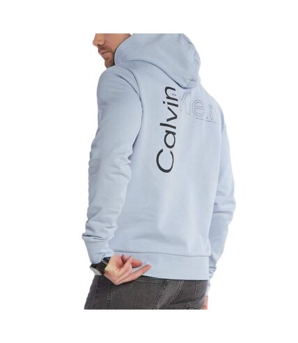 Sweat à Capuche Bleu Homme Calvin Klein Jeans Angled - L