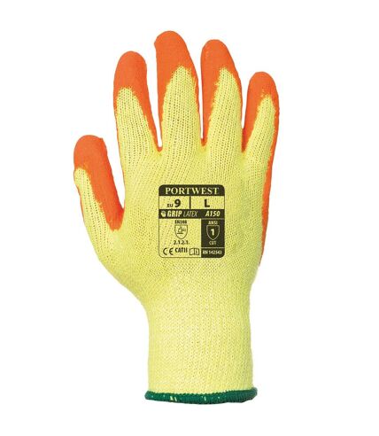 Unisex adult fortis grip gloves l orange Portwest