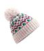 Beechfield Unisex Adult Blizzard Geometric Bobble Beanie (Sherbert Dip) - UTPC5829