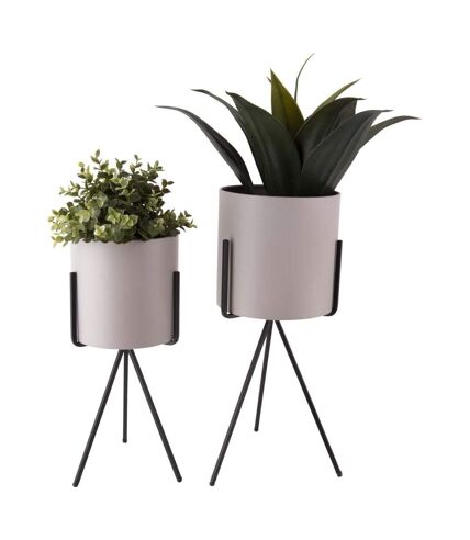 Set de 2 supports à plantes ronds Pedestal XL