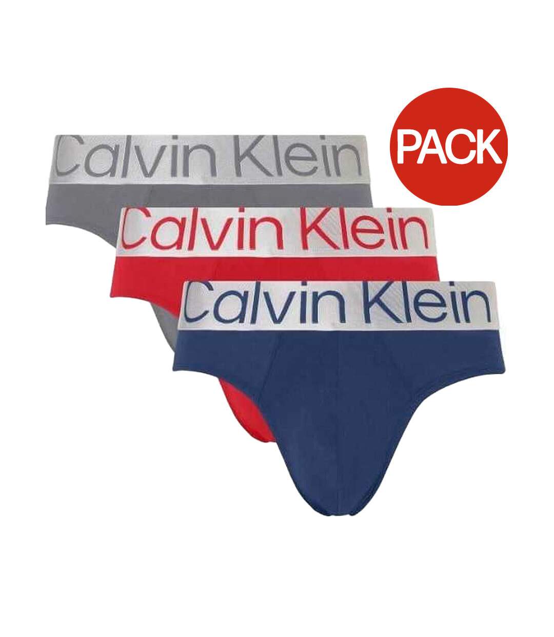 Slips Motif/style Uni Homme Bleu Marine Rouge Gris Calvin Klein-2