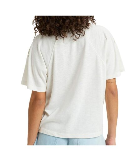 T-shirt ecru femme roxy time for palm - l