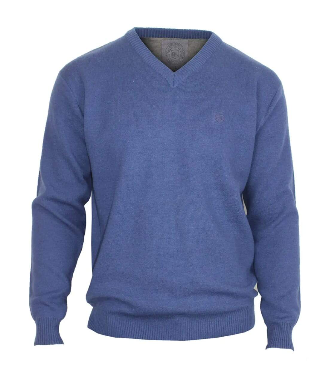 Pull col V avec laine PUL2004B-2