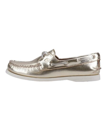 Chaussures Bateau Authentic Femme Jaune Or Sperry