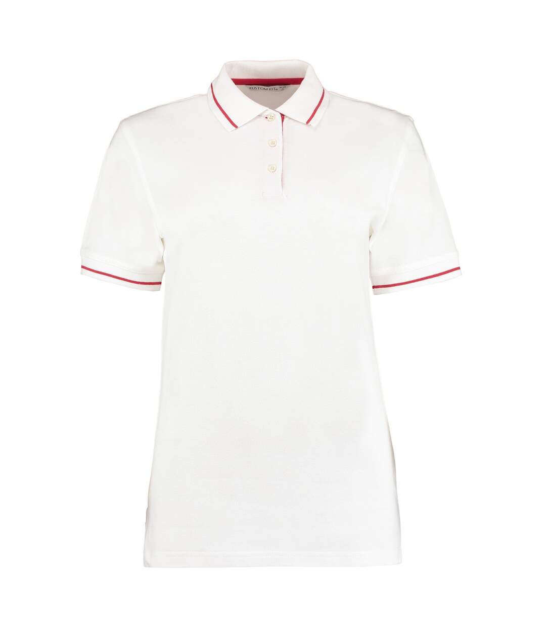 Polo st mellion femme blanc / rouge Kustom Kit-1