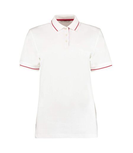 Polo st mellion femme blanc / rouge Kustom Kit