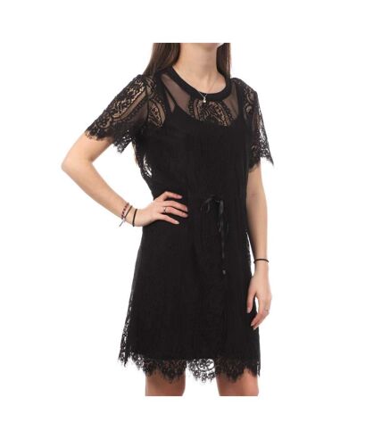 Robe Noir Femme Teddy Smith R-dentelle - XS