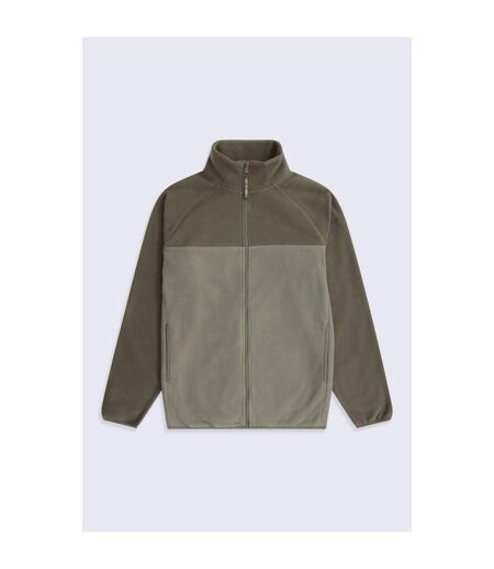 Mens Stockholm Full Zip Fleece Jacket Light Khaki Mountain Warehouse
