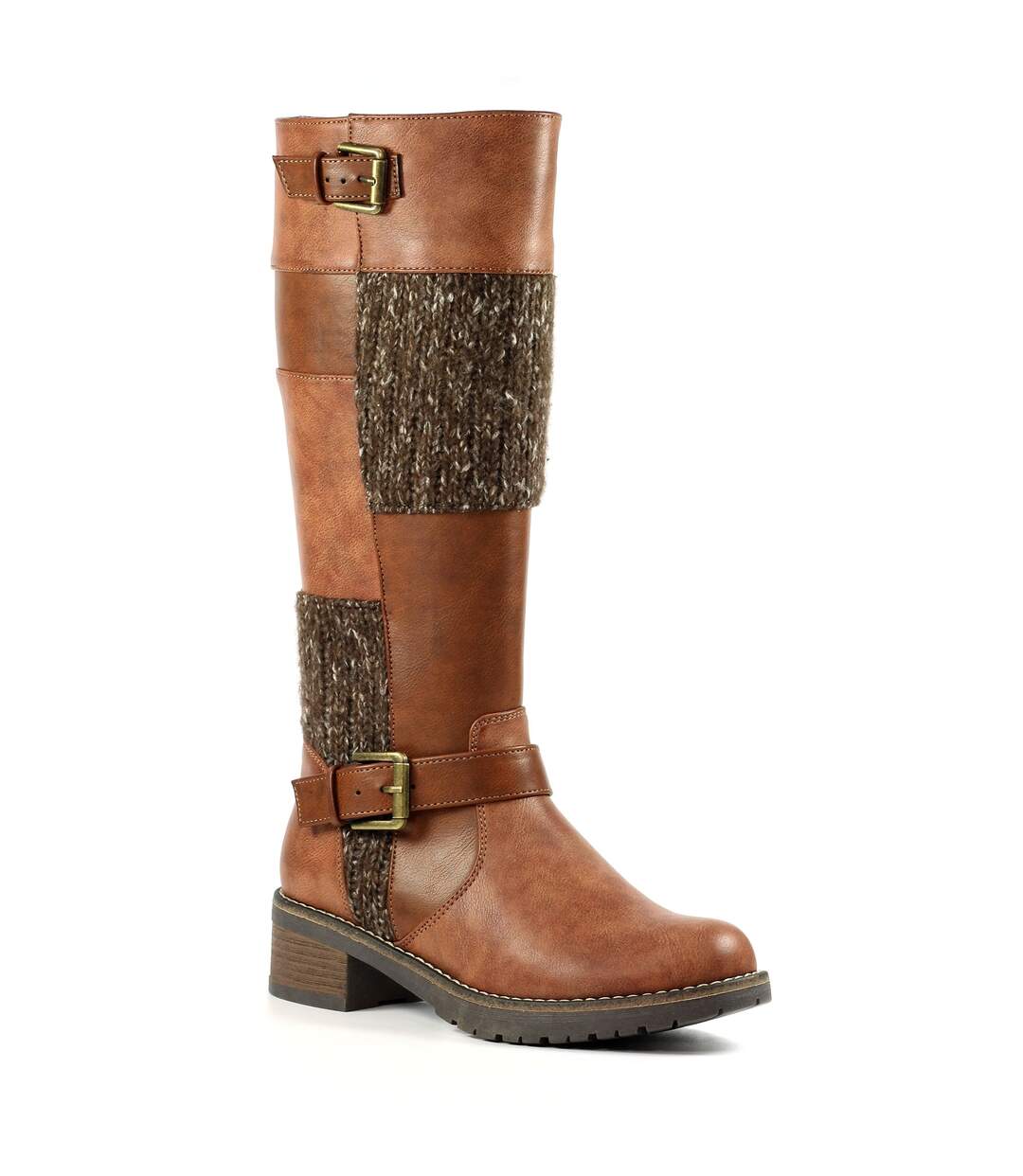 Bottes hautes wargate femme marron Lunar-1