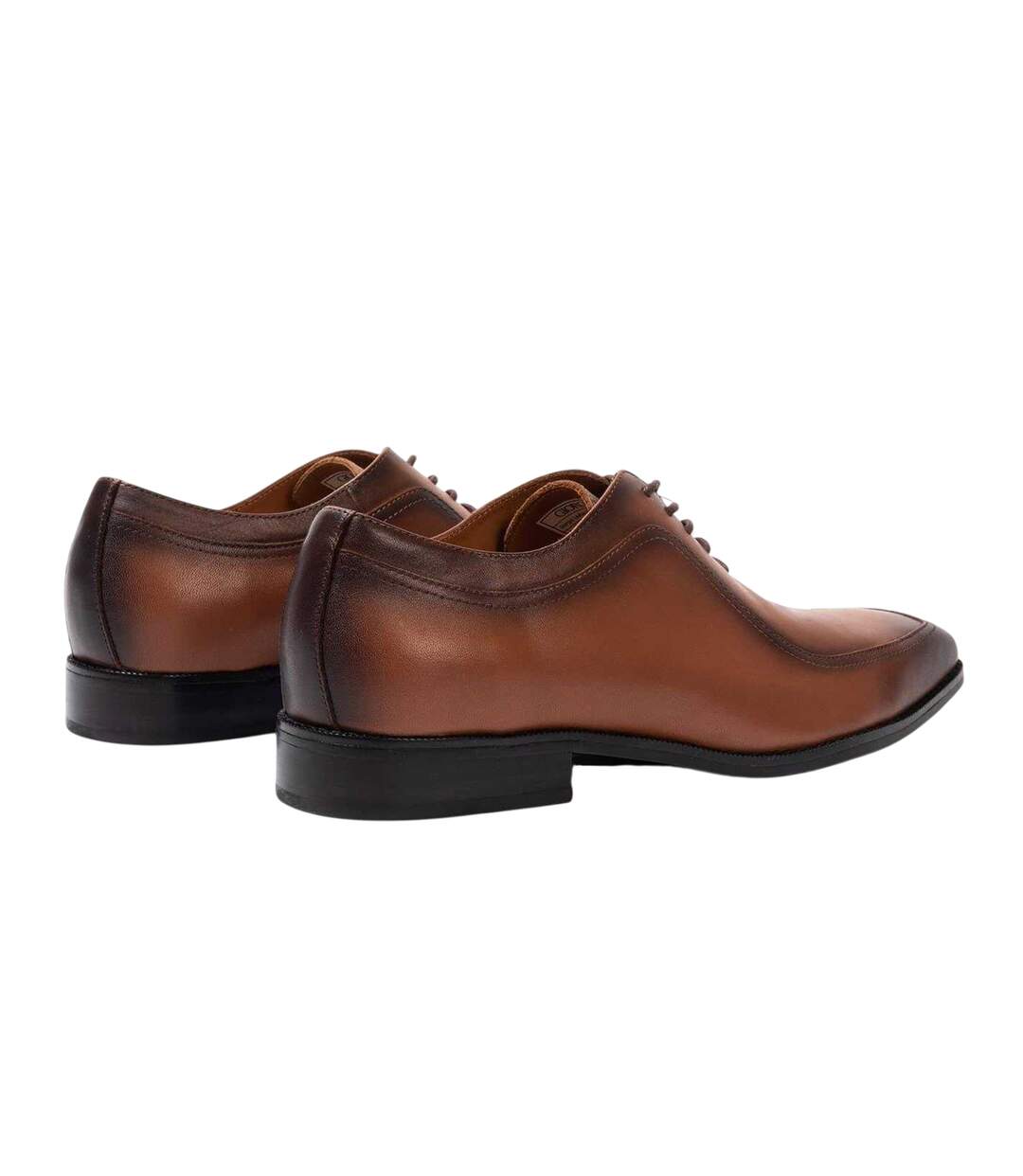 Mens Full Grain Leather Low Heel Formal Shoes Brown Giorgio-2