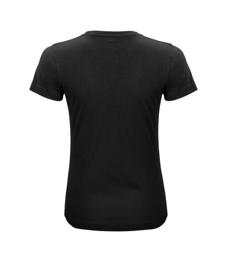 Womens/ladies Organic Cotton T-shirt Black Clique