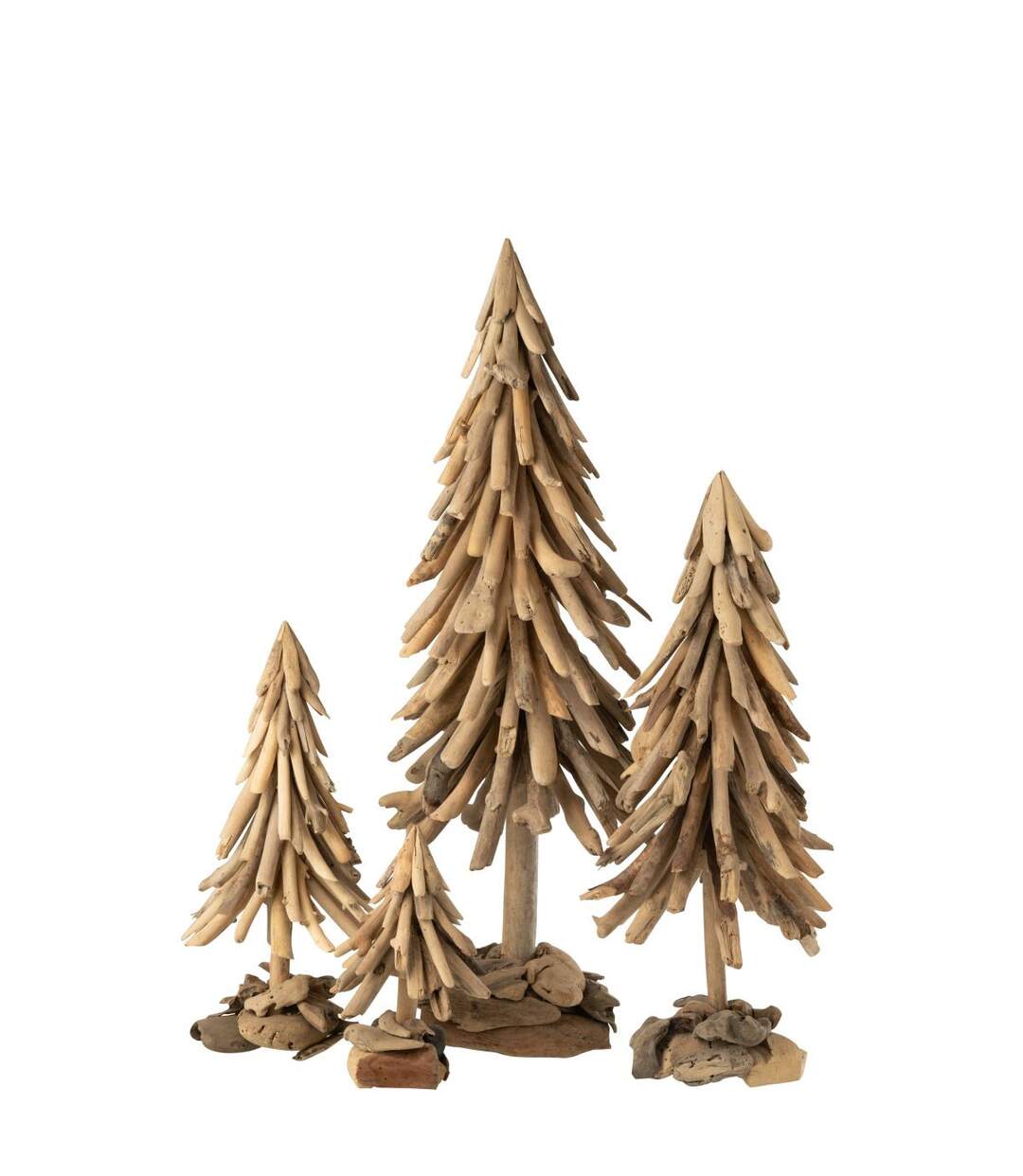 Sapin de Noël en Bois Flotté Chalet 100cm Naturel-2