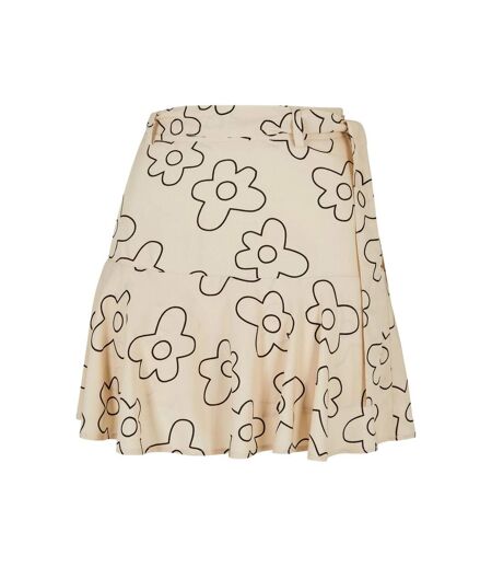 Womens/ladies Flower Mini Skort Soft Seagrass Urban Classics