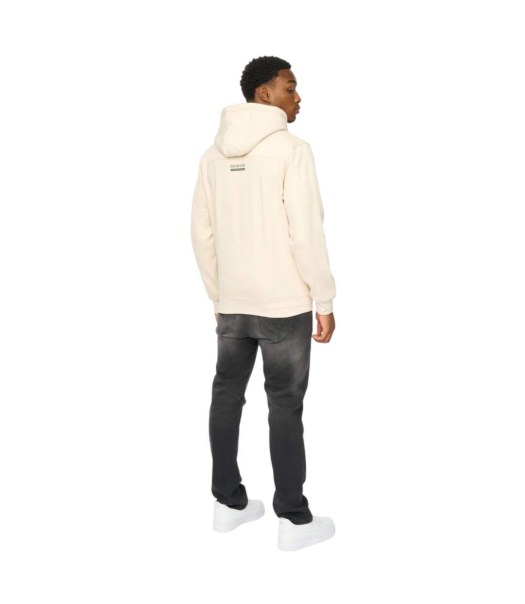 Mens Skullmatic Hoodie Off White Duck And Cover-3
