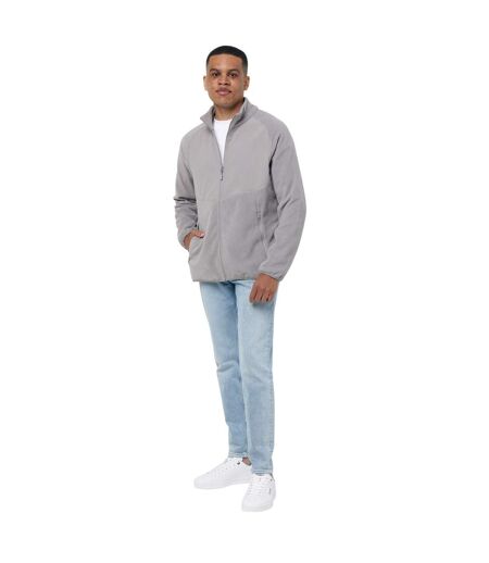 Unisex adult talung microfleece full zip jacket storm grey Iqoniq