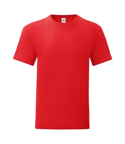 Fruit Of The Loom Mens Iconic T-Shirt (Pack of 5) (Red)