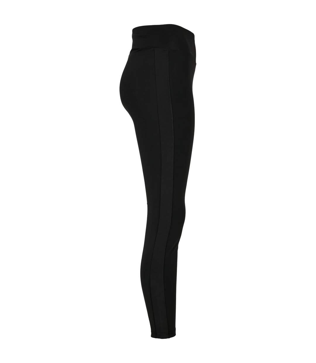 Womens/ladies Shiny Stripe High Waist Leggings Black Black Urban Classics-3