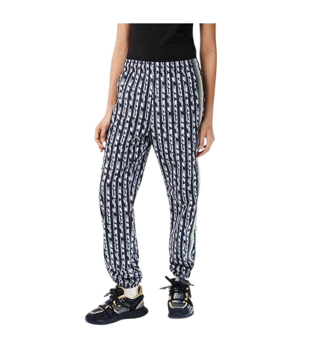 Pantalon De Jogging Motif/style Rayure Verticale Femme Noir Bleu Lacoste-2