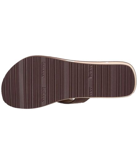 Isotoner Tongs femme talon 4 cm, semelle confortable et légère, sandale de plage, piscine