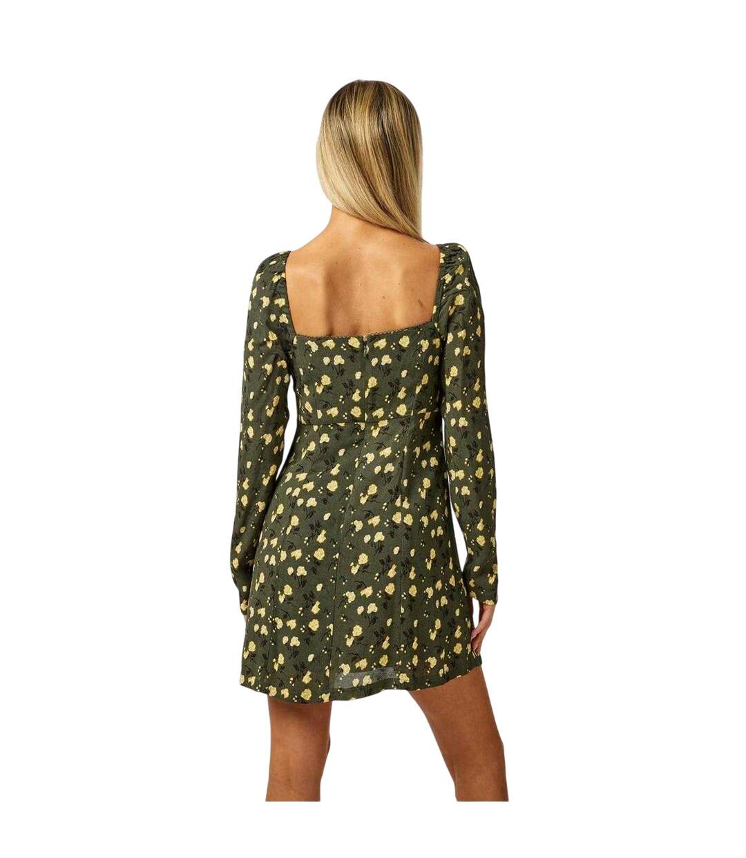 Robe Courte Manches Bouffantes Motif/style Floral Femme Vert Jack Wills-3