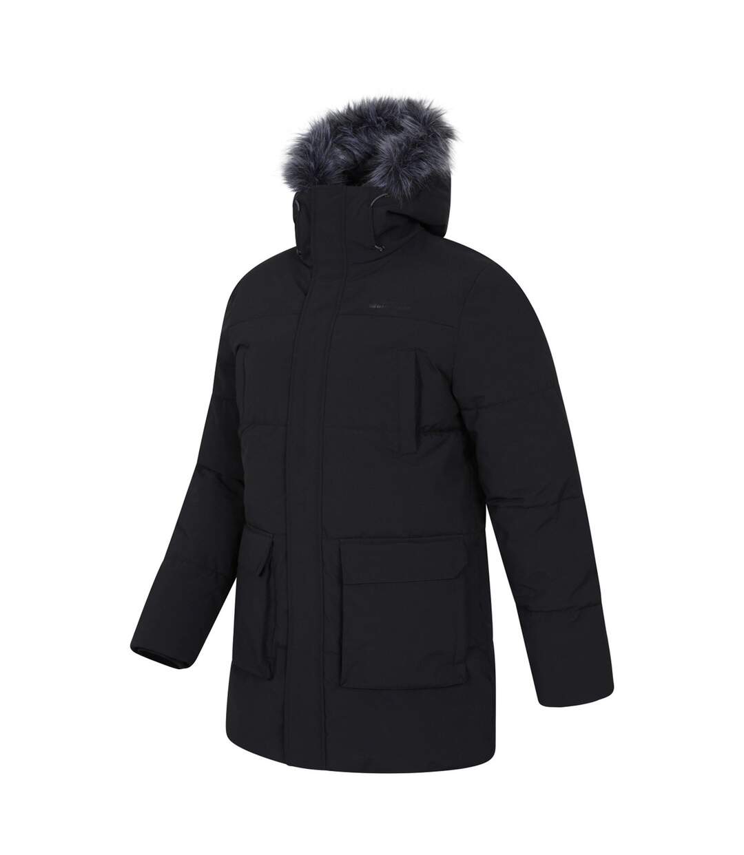 Mens Fern Water Resistant Padded Parka Black Mountain Warehouse-3