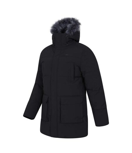 Mens Fern Water Resistant Padded Parka Black Mountain Warehouse
