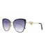 Womens/ladies Shiny Sunglasses One Size Black Gold Guess-2