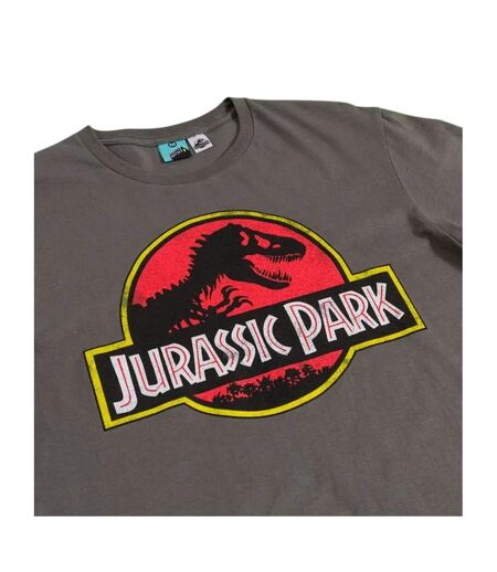 T-shirt Motif/style Logo Classique Adulte Charbon Jurassic Park