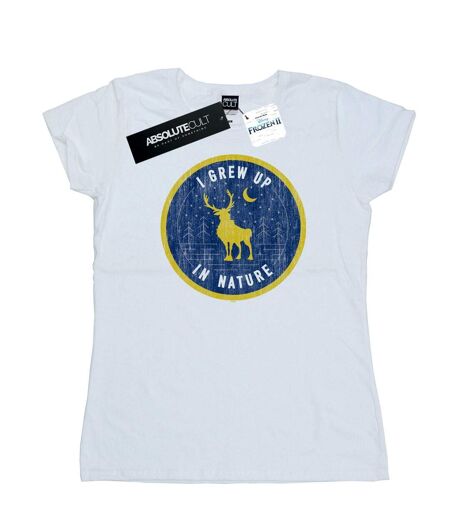 Disney Femme/Les femmes Frozen 2 Sven I Grew Up In Nature - T-shirt en coton (Blanc) - UTBI21698