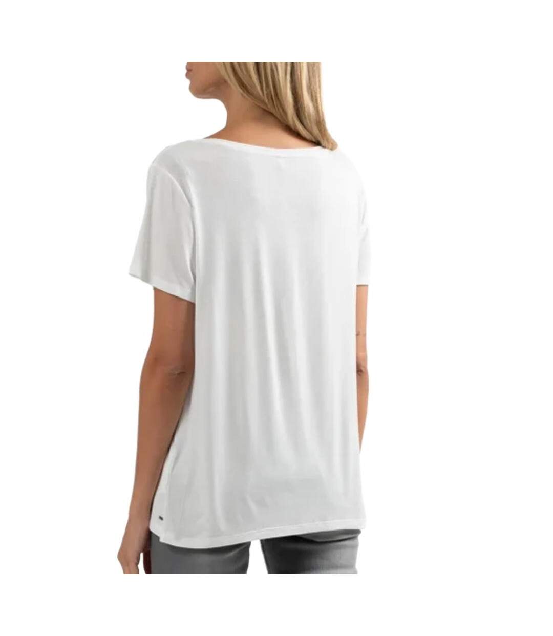 T-shirt blanc femme sun valley platten-2