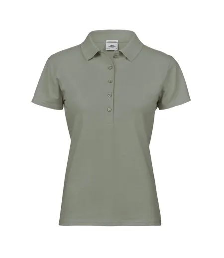 Womens/ladies Luxury Stretch Polo Shirt Sage Tee Jays