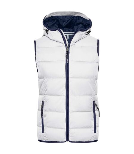 Veste Sans Manches Maritime Femme Blanc Bleu Marine James And Nicholson