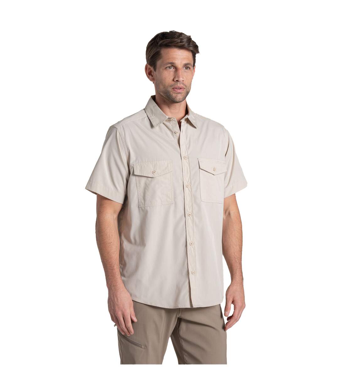 Mens Kiwi Ii Short-sleeved Shirt Oatmeal Craghoppers-2