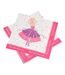 Lot de 20 Serviettes en Papier Ballerina 33x33cm Rose-1