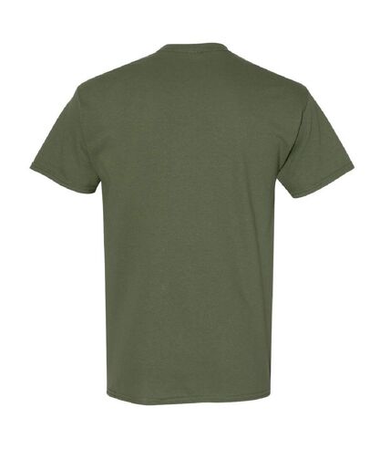 Gildan Mens Heavy Cotton Short Sleeve T-Shirt (Military Green)
