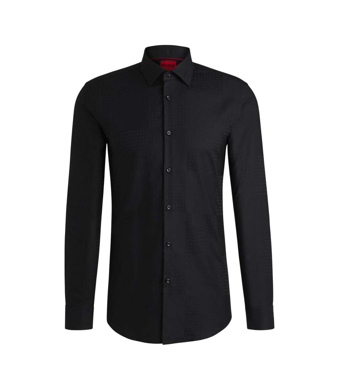 Chemise Style Damier Kenno Homme Noir Hugo-2