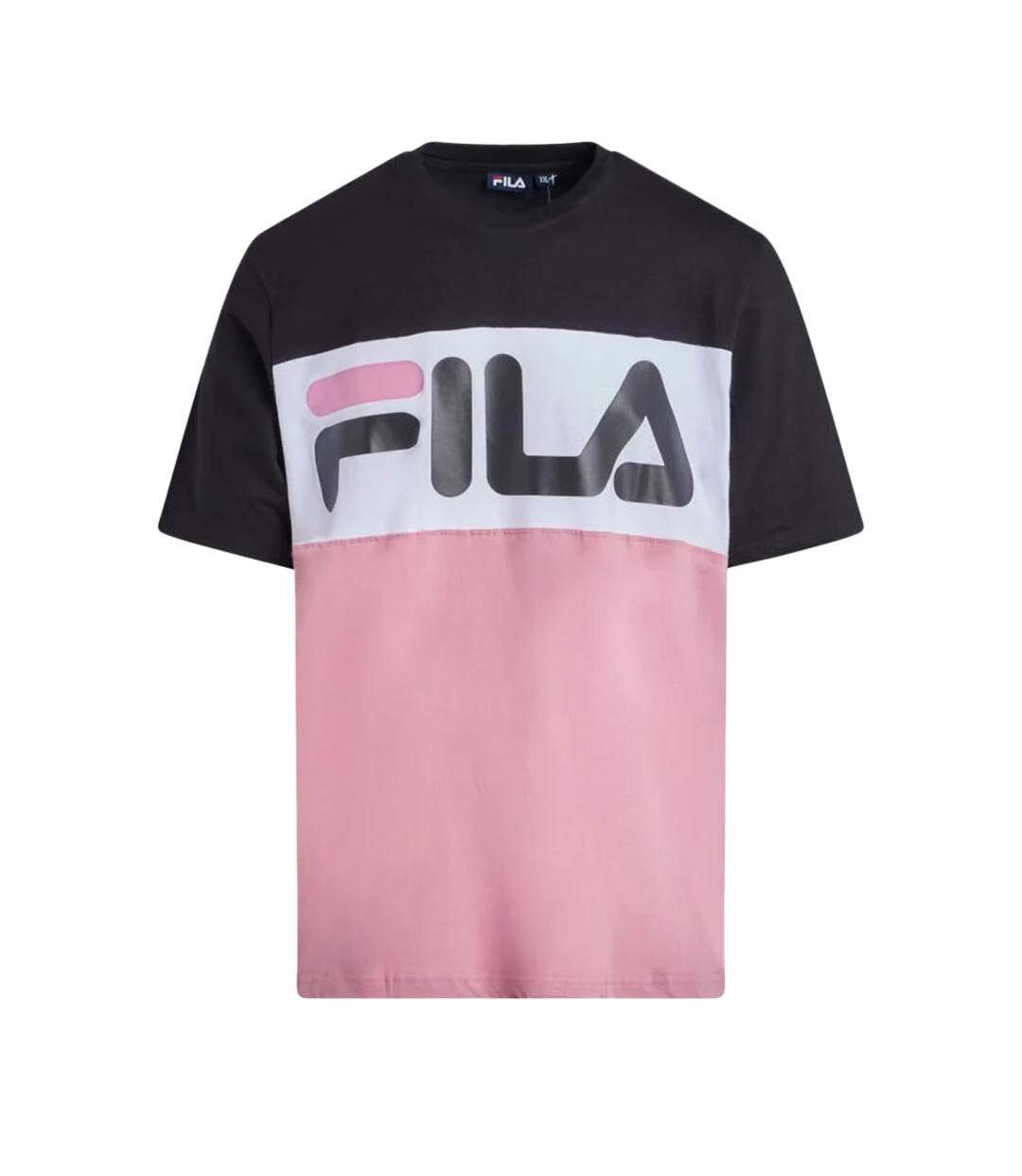 T-shirt rose/noir homme fila flat matte - l-1