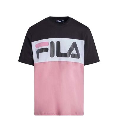 T-shirt rose/noir homme fila flat matte - l
