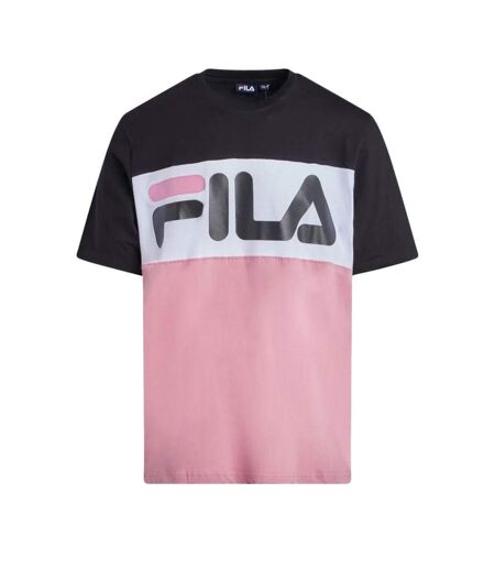 T-shirt rose/noir homme fila flat matte - l