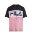 T-shirt rose/noir homme fila flat matte - l-1