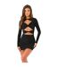 Robe Courte Motif/style Découpé Slinky Femme Noir Missy Empire-2