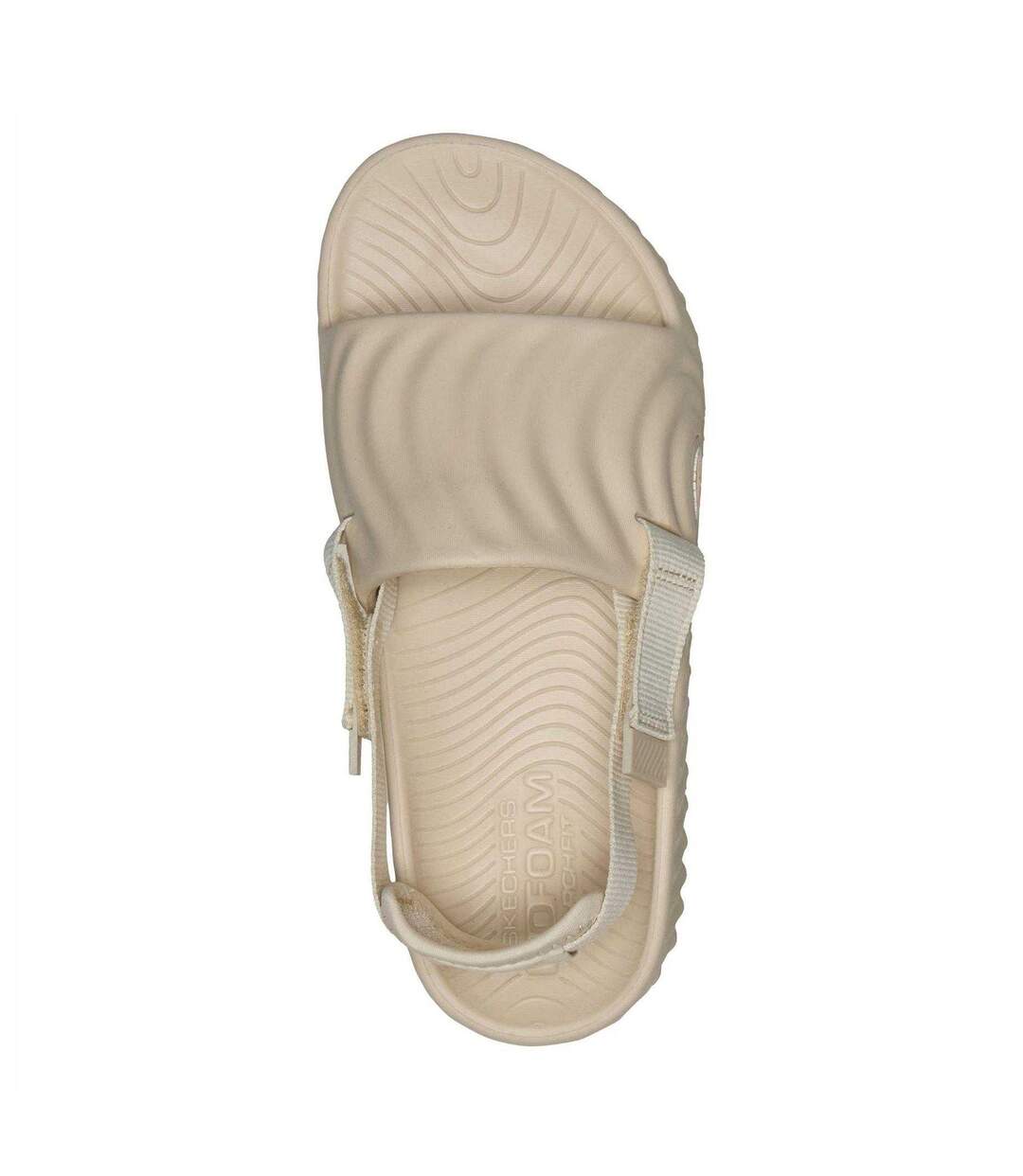 Womens/ladies Go Foam Crz Cushioned Sandals Natural Skechers-3