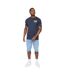 Mens Wellmoores T-shirt Navy Crosshatch-1