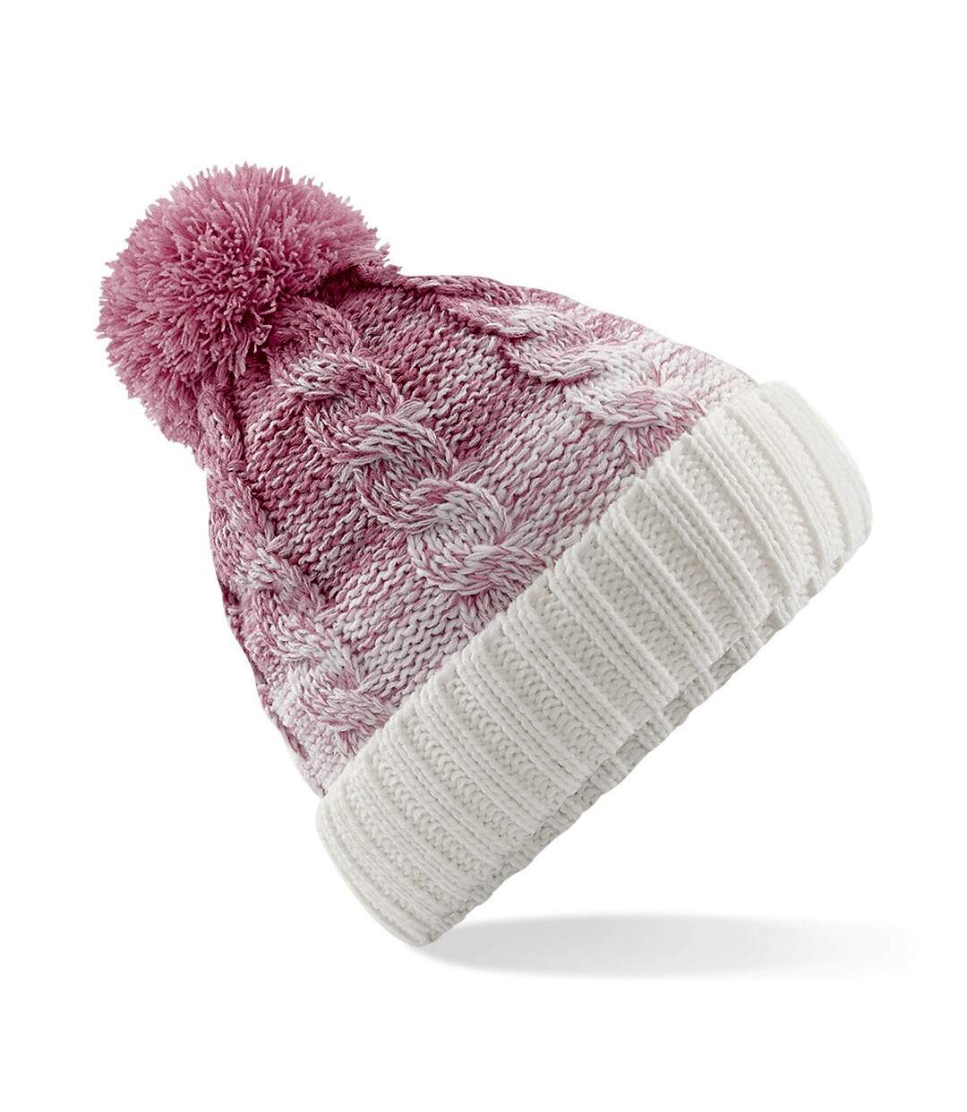 Ombre bonnet adulte mixte rose/blanc cassé Beechfield