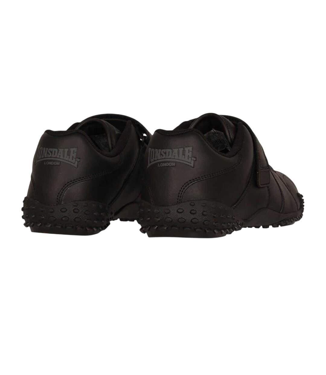Mens Fulham Leather Trainers Black Lonsdale-2