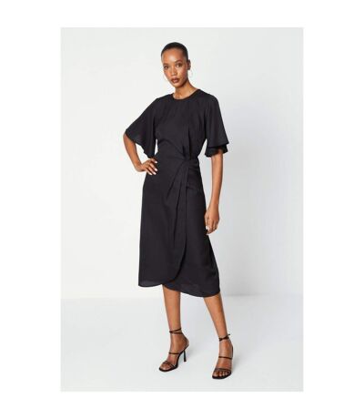 Principles Womens/Ladies Gathered Midi Dress (Black) - UTDH6690