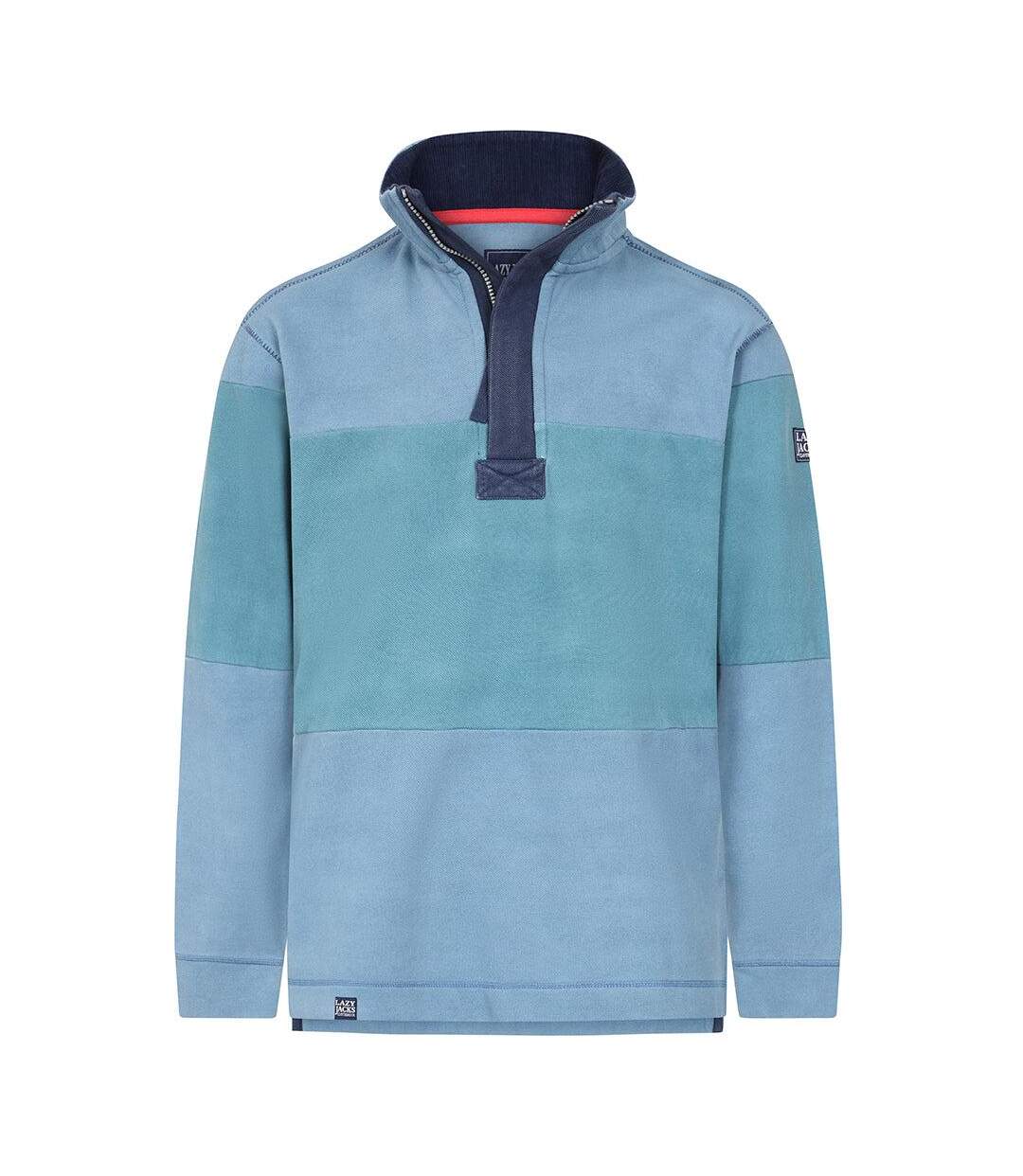 Mens Pique Sweatshirt Peacock Lazy Jacks-1